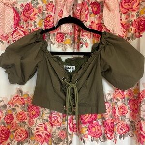 Olive Green Women's Top